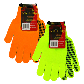High Visibility Work Gloves in 2 colors: Yellow & Orange