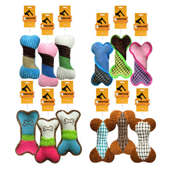 Squeaky Dog Toys - 4 assorted