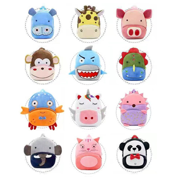 12" Animal Face Backpacks in 12 Assorted Animal Designs