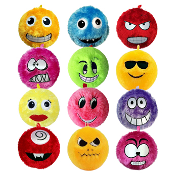 6" Emotion PVC Ball with Plush Cover 12 styles