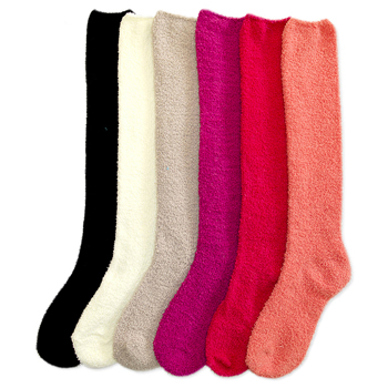 Extra Long Solid Color Cozy Socks - 6 colors