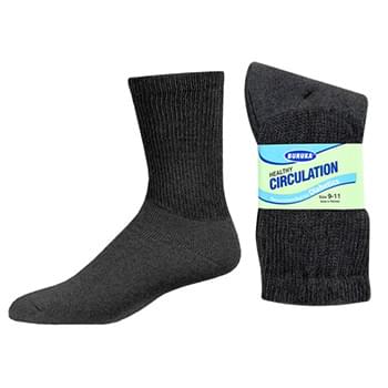 3 Pack Black Diabetic Socks 9-11