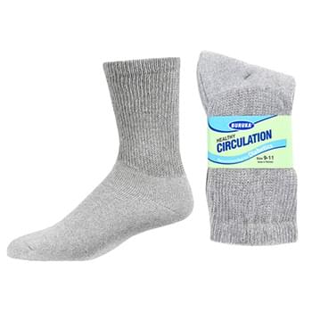 3 pack Gray Diabetic Socks 9-11